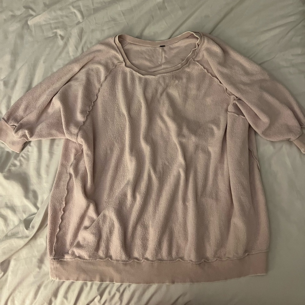 Free People Sweatshirt Slouchy Inside Out Top - Picture 5 of 6
